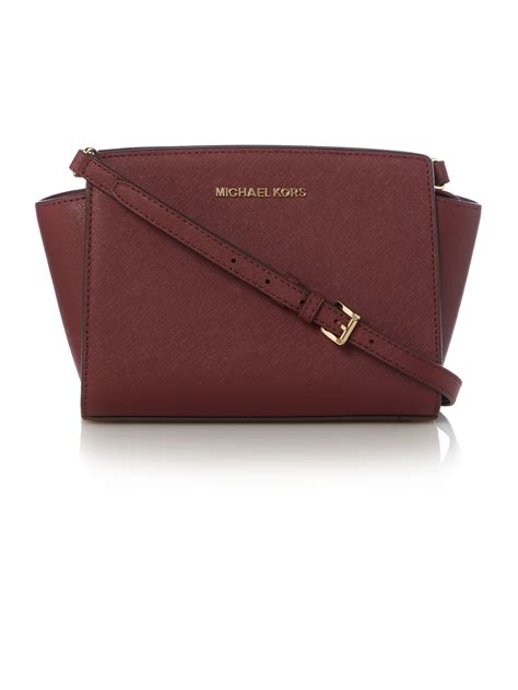 michael kors crossbody bag burgundy|michael kors triple compartment bag.